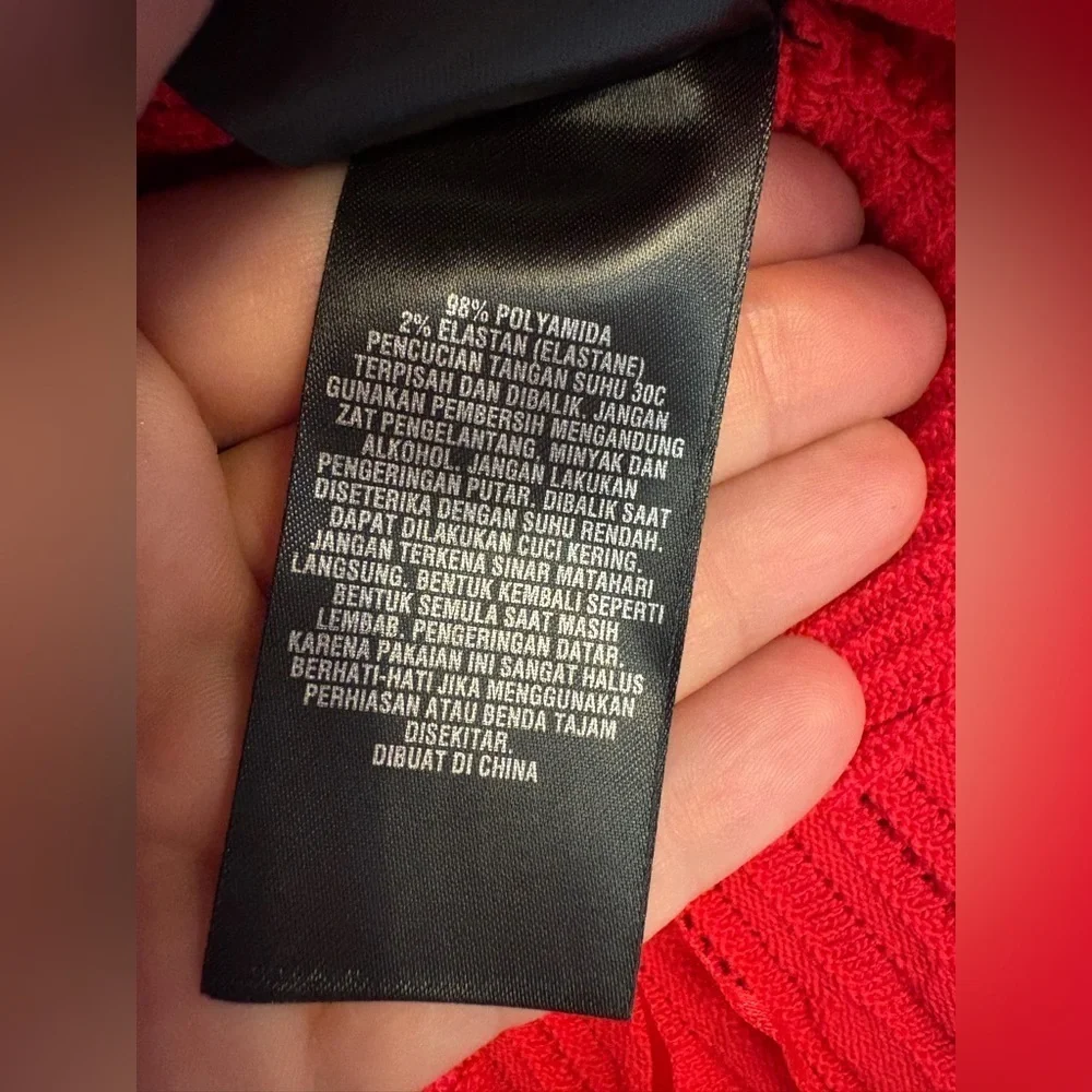 Ted Baker Kamylia Scalloped Knit Skater Dress Bright Red Sz 4